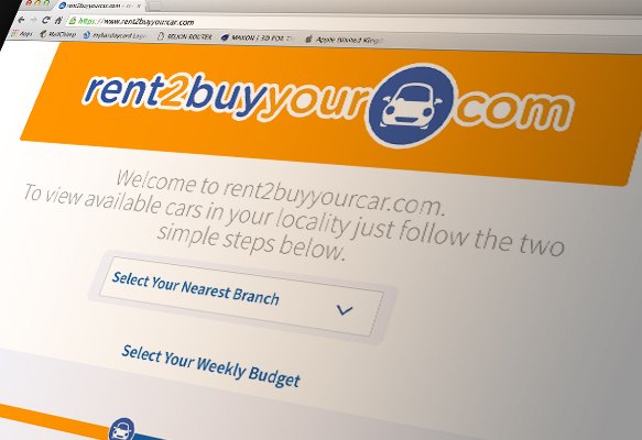 Rent2BuyYourCar Branding, Website Design, Telford, Shropshire, West Midlands