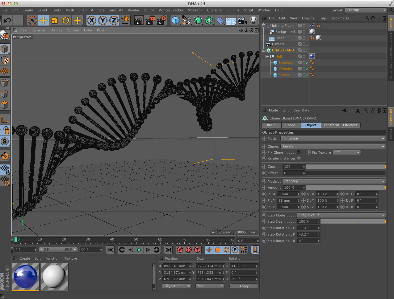 DNA STRAND 3D MODELLING